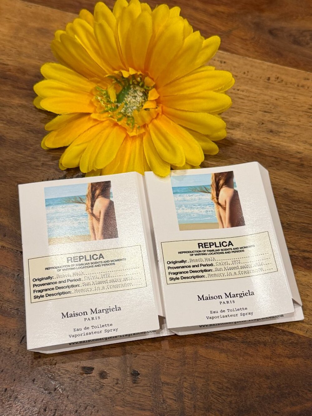 🎁5 For $25 New! Maison Margiela Beach Walk Replica Sample Spray Card 1.2 ml 2X